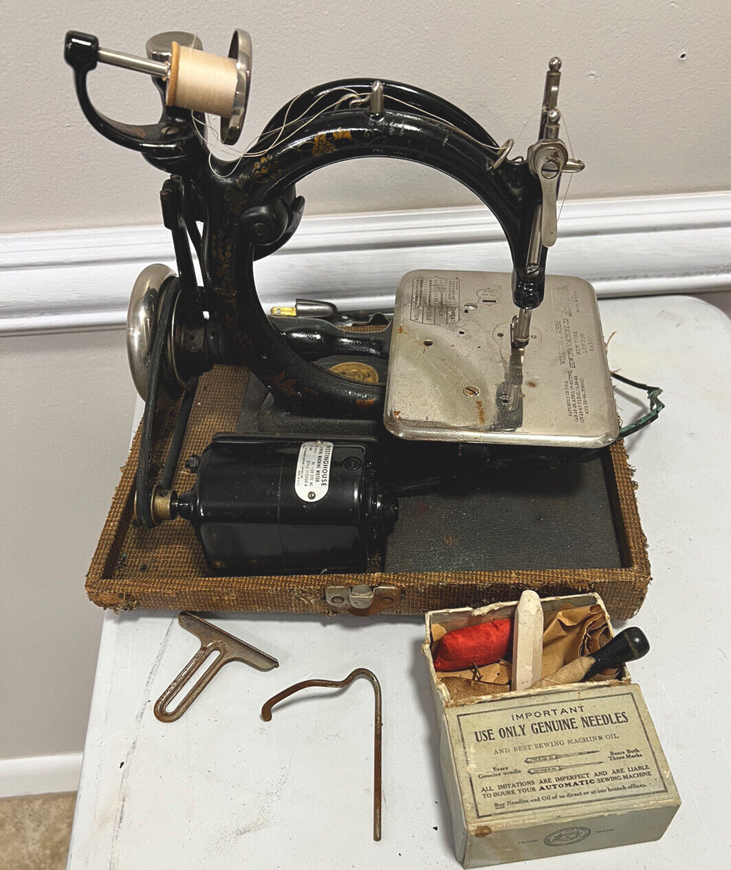Antique Wilcox And Gibbs Sewing Machine