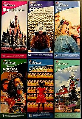 2021 Walt Disney World Theme Park Guide Maps - 6 Current Maps!! ++ Bonus !!!