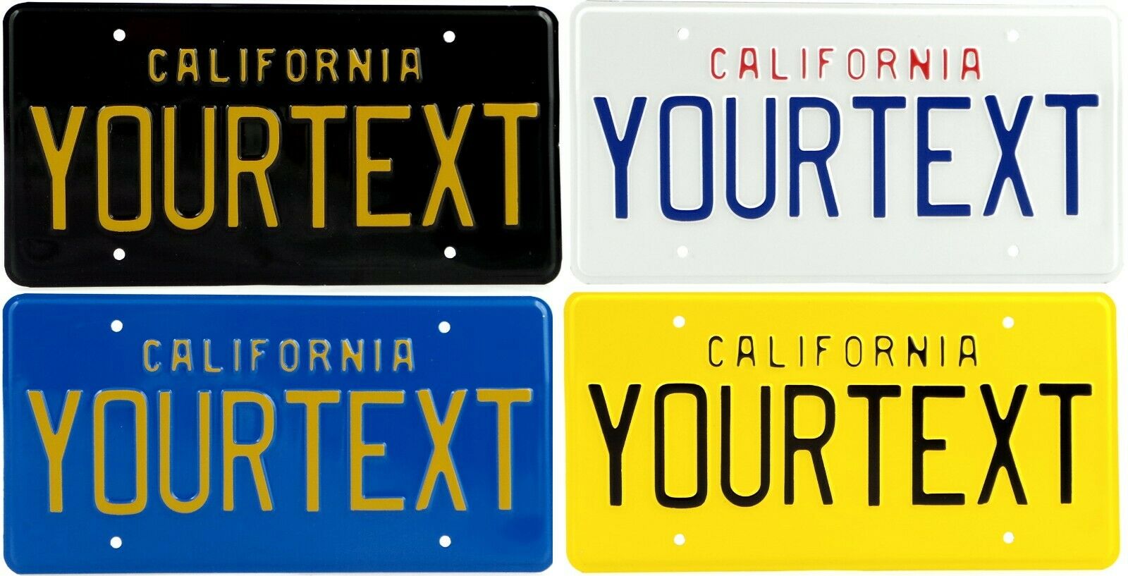Retro Vintage California Us License Plate Usa Alu Embossed Custom Without Boxes