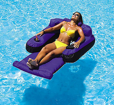 Swimline 9047 Ultimate Fabric Inflatable Tahoe Nylon Swimming Pool Lounge Float